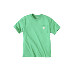 CARHARTT T-SHIRT RELAXED FIT HEAVYWEIGHT SHORT SLEEVE POCKET MALACHITE VERDE MENTA